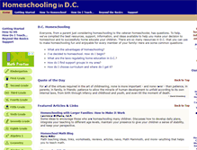 Tablet Screenshot of homeschoolingindc.com